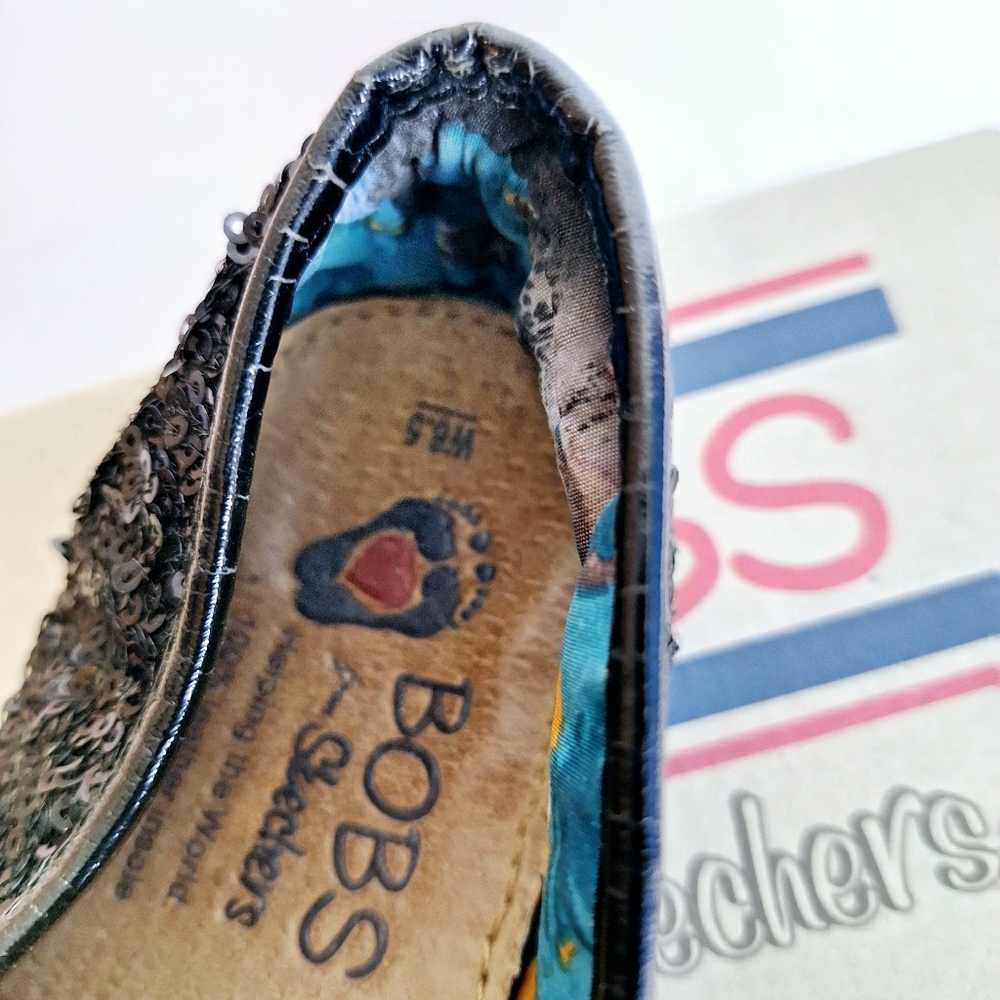 Bob by Skechers "Bob in Bling" Two pairs of sequence flats size 6 1/2. (Con202). - Picture 9 of 14